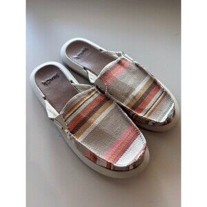 Sanuk Womens Size 7 Pacific We Got Your Back Canvas Surfer Sandals Shoes Comfort